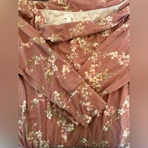 LC Lauren Conrad Pink Floral Blouse PTP 22 XL